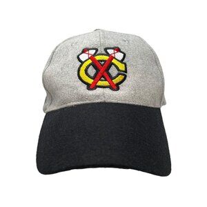 Chicago Blackhawks Alternate Logo Tomahawk Snapback Hat Cap NHL Hockey Gray Dad